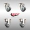Service Caster 3 Inch 316SS Thermoplastic Rubber Wheel Swivel Top Plate Caster Rigid SCC, 2PK SCC-SS31620S314-TPRB-2-R-2 - alternate 6